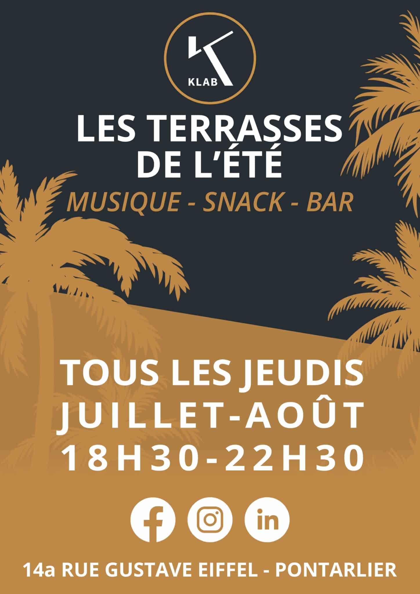 Les Terrasses de l'été au Klab à Pontarlier