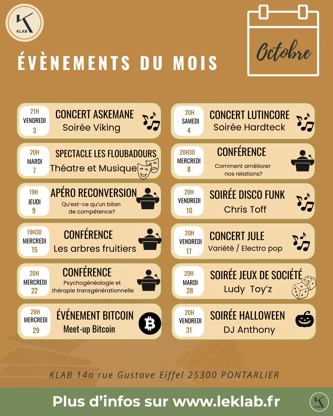 évènements culturels en octobre 2025 au Klab à Pontarlier 25